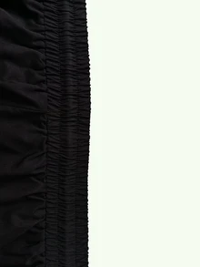 GymBeat Men's Letter Print Drawstring Waist Pocket Sports Long Pants - Black - View 3