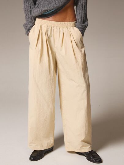 Athîral Women's Casual Loose Elastic Waist Wide Leg Long Pants, Daily All-Season Wear