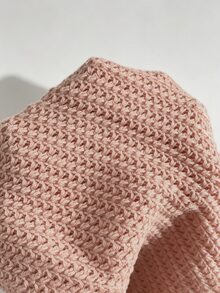 Autumina 女款綠色蝙蝠袖針織開襟衫，通勤時尚休閒都市現代度假浪漫風 - 粉色 - 查看 7