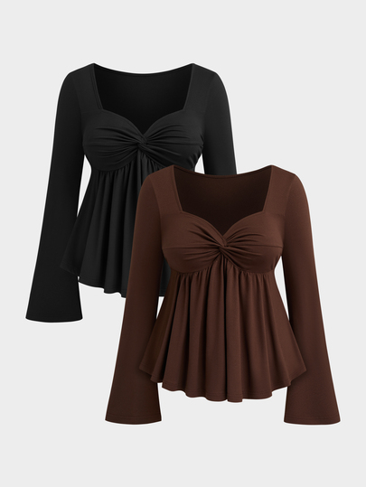 Sweetra 2 piezas de camisetas de talla grande