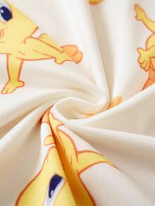 LOONEY TUNES X SHEIN 2PCS Tween Girls Pajamas - Yellow - View 7