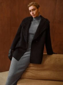MOTF PREMIUM HALF-HIGH NECK MID-SLEEVE CROPPED TOP PAIRED WITH BODYCON MAXI SKIRT, EXQUISITE RIVET EMBELLISHMENTS ON HEM AND WAIST, DELICATE DETAILS CATCHING THE EYE. SOFT BLENDED KNIT FABRIC WITH EXCELLENT DRAPE, SLIM FIT ENHANCING BODY PROPORTIONS, GREY TONE LOW-KEY AND SOPHISTICATED. SET ELIMINATES MATCHING HASSLE, EFFORTLESSLY WEAR FOR DAILY COMMUTE, DATE, AND OUTING WITH A COOL MINIMALIST VIBE - Grey - View 7