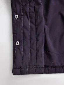 Firerie Cozy Women Winter Coat Designed With Vertical Quilted Patterns Long Sleeves And An Adjustable Waist Belt For Daily Wear Outfits - Purple - View 7