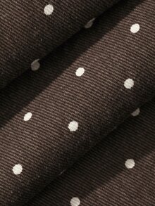 DAZY Women's Polka Dot Loose Button Jeans - Brown - View 8