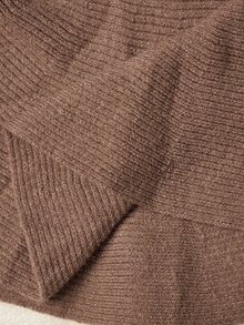 Écloséra Women's Solid Color Casual Versatile Daily Wear Long Sleeve Sweater - Coffee Brown - View 7