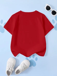 SHEIN | PAW Patrol 小男孩卡通印花圓領短袖休閒T恤 - 白色 - 查看 2