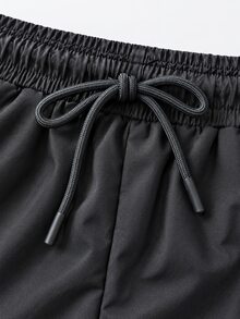SHEIN BASICS Women's Solid Color Casual Versatile Daily Outdoor Long Pants - Black - View 10