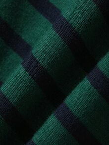 Dazy Kids 小男孩蘋果刺繡條紋長袖上衣與長褲居家休閒套裝 - 綠色 - 查看 7