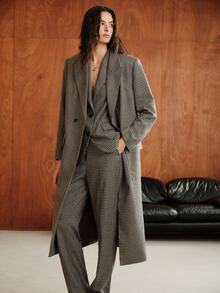Anewsta Essential Women's Fashion Minimalist Elegant Relaxed Loose Blazer Vest Inner Straight Leg Pants High-End Commuter Professional Suit 3 Pieces Set - Light Grey - View 6