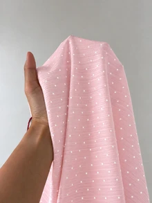ZzzCrew Polka Dot Print V-Neck Ruffle Trim Bow Decor Women's Nightgown - Pink - View 7