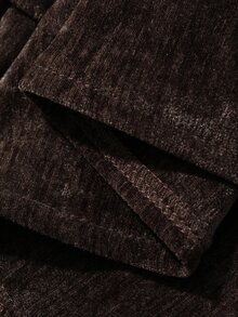 DAZY Infant/Toddler (Girl) Solid Color Autumn/Winter Layered Korean Style Casual Pinafore Dress - Coffee Brown - View 9