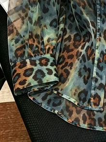 Resyla 女款度假風透視豹紋鈕扣襯衫 - 彩色 - 查看 4