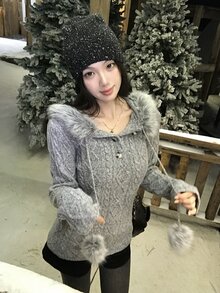 DAZY Women's Long Sleeve Korean Style Autumn/Winter Sweater - Grey - View 8