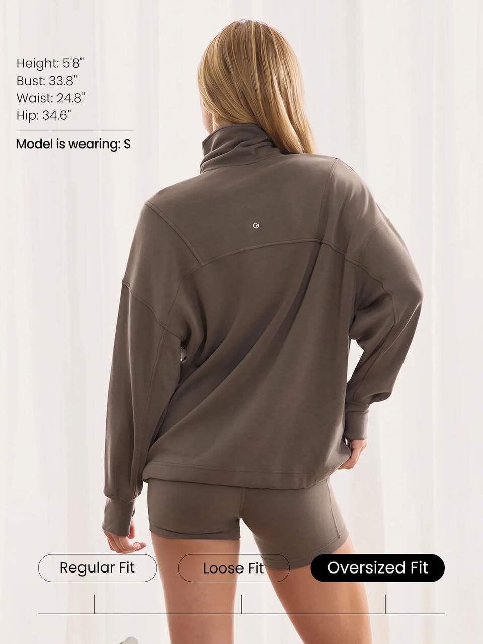 SoftCalm Modal Chill Days Oversized Silky Smooth Breathable Wide Collar Drawstring Hem Zip-Up Jacket Daily Casual Wear