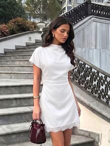 Firerie Women Mini Dresses - White - View 1