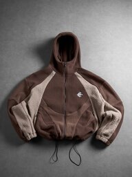 PAVTROS Men's Colorblock Patchwork Embroidered Hooded Jacket