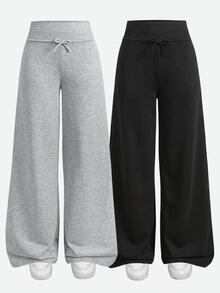 SHEIN 2件裝青少年女孩長褲 - 彩色 - 查看 5