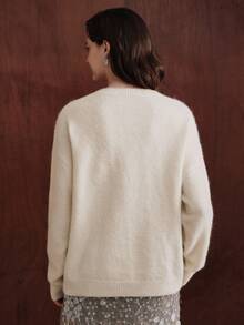 Anewsta 2026 New Design Heavy-Duty 3D Floral Elegant Sweater - Apricot - View 3