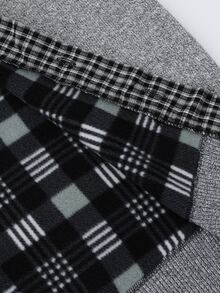 Manfinity Homme 男士騎士圖案休閒日常穿著開襟羊毛衫 - 灰色 - 查看 5