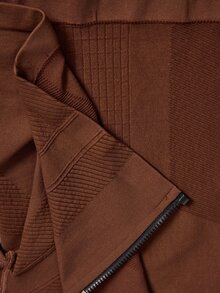 Easithlete Easithlete Women's Minimalist Zipper Long Sleeve Sports Jacket For Outdoor - Brown - View 4