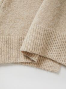 SHEIN New Chinese Style Frog Button Knit Vest, Women Crew Neck Sleeveless Slim Fit Knit Waistcoat Outerwea - Apricot - View 4