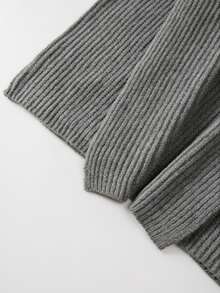 SHEIN Waterfall Collar Drop Shoulder Cardigan - Dark Grey - View 5
