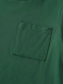 SHEIN 3件組男孩簡約口袋圓領長袖T恤，適合休閒日常、上學、運動、外出等多種場合 - 彩色 - 查看 6