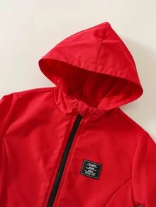 SHEIN 男女嬰兒/男嬰 春夏秋薄款連帽冬外套、夾克、防曬外套、連帽衛衣、男嬰服飾、柔軟舒適 - 黑色 - 查看 5