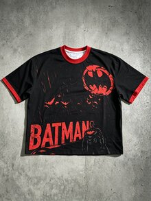 BATMAN X SHEIN Manfinity EMRG 男士街頭風休閒寬鬆版型T恤 - 彩色 - 查看 1