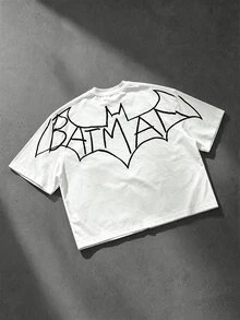 BATMAN X SHEIN Manfinity EMRG 男士街頭休閒寬鬆版型T恤 - 彩色 - 查看 1