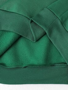 SHEIN 青少年男孩休閒極簡聖誕圖案寬鬆版長袖衛衣，適合秋季 - 綠色 - 查看 10