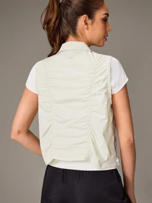 OutZeal Women Sports Jacket Workout Casual Water-Resistant Lightweight Vest - White - View 7