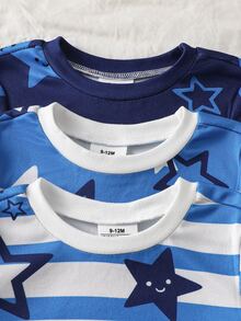 6PCS Baby Boys Pajamas - Multicolor - View 8