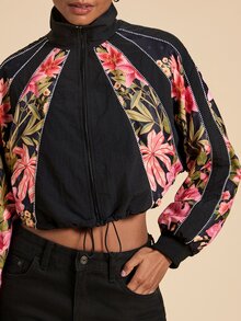 Travachic Women's Floral Print Casual Versatile Long Sleeve Jacket - Multicolor - View 1
