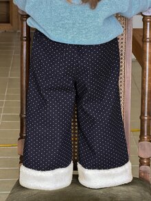 DAZY Infant/Toddler (Girl) Autumn/Winter Korean Style Loose Denim Long Pants - Black - View 2