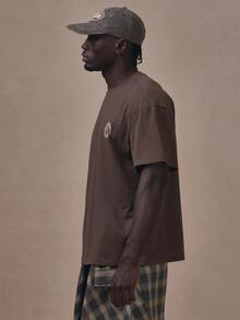 Musero Oversized Drop Shoulder Tshirt " Ice Cold" Graphic Print Autum Winter Essentials - Brown - View 3