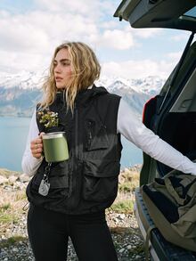 WanderVale Women's Solid Color Casual Versatile Daily Outdoor Vest - Black - View 1
