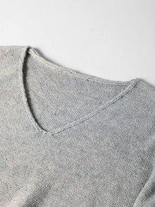 GlowEve CURVE Plus Size Women's Lace Patchwork Casual Versatile Long Sleeve Sweater - Grey - View 5