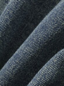 DAZY Women's Short Washed Vintage Loose Denim Jacket And Outerwear - Medium Wash - View 7