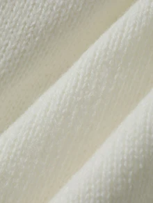 DAZY Women's White V-Neck Cardigan Sweater, Backless With Bowknot, Cable Knit, Loose Casual Commuter Street Date Style, Autumn/Winter - White - View 8