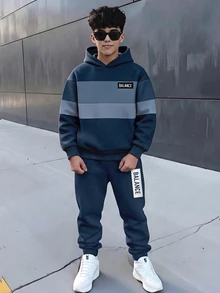 青少年男孩連帽衫與運動衫套裝 - 彩色 - 查看 1