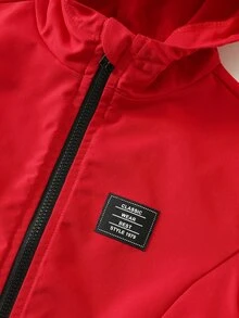 SHEIN 男女嬰兒/男嬰 春夏秋薄款連帽冬外套、夾克、防曬外套、連帽衛衣、男嬰服飾、柔軟舒適 - 黑色 - 查看 6