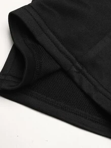 SHEIN Tween女孩秋冬休閒街頭時尚運動長褲，百褶腰頭、彈性抽繩、側邊口袋與寬鬆褲管設計，適合返校與日常穿著，百搭黑色長褲 - 黑色 - 查看 7