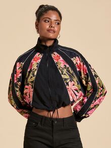 Travachic Women's Floral Print Casual Versatile Long Sleeve Jacket - Multicolor - View 6