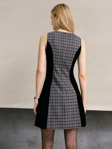 MOTF PREMIUM WOMEN'S BLACK DRESS, ELEGANT AND EXQUISITE, AUTUMN/WINTER - Black - View 4