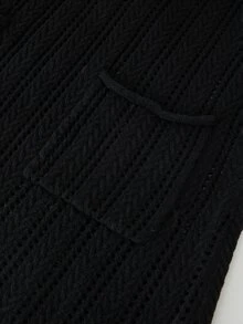 Rusticease Plus Size Women Solid Color V-Neck Casual Daily Knit Vest - Black - View 4