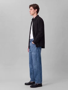 Colvenic Mid-Waist Straight Leg Wide Leg Denim Jeans Men's Retro Blue Long Pants Casual Versatile Style - Blue - View 4