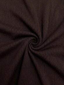Glamine Women's Solid Color Casual Versatile Daily Wear Knitted Top - Coffee Brown - View 10