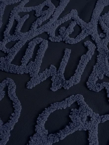 PAVTROS 男士淺粉色連帽衛衣，秋季街頭風圖案蜘蛛網與愛心 3D 刺繡「LOVE」連帽運動衫，假期返校 Y2K 男士禮物 - 藏蓝色 - 查看 4