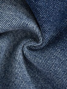 SHEIN 男童百搭休閒破洞磨損修身牛仔褲 - 深色水洗藍 - 查看 4